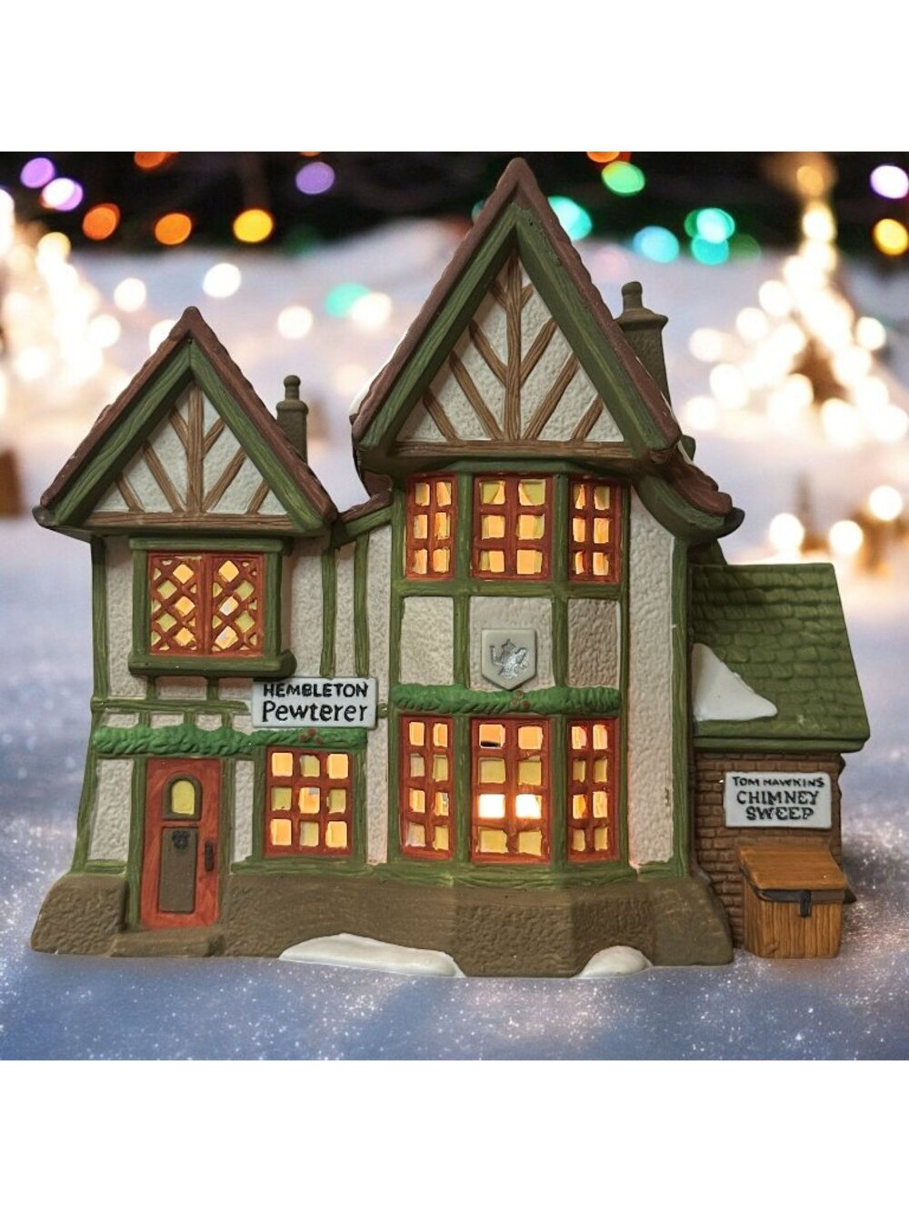 Dept 56 Hembleton Pewterer, Dickens Village Lighted Christmas Building - 1992